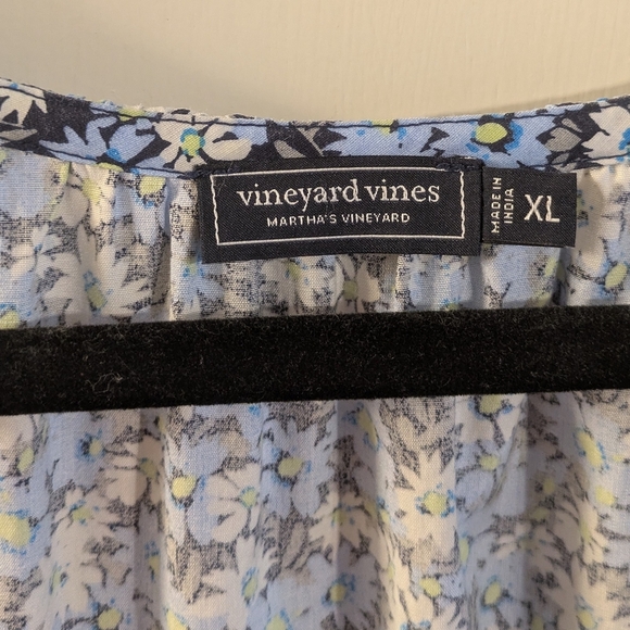 Vineyard Vines Blue Floral Midi Dress - Picture 2 of 9